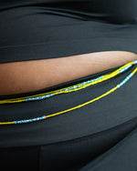 Load image into Gallery viewer, Yellow and Teal Waistbeads
