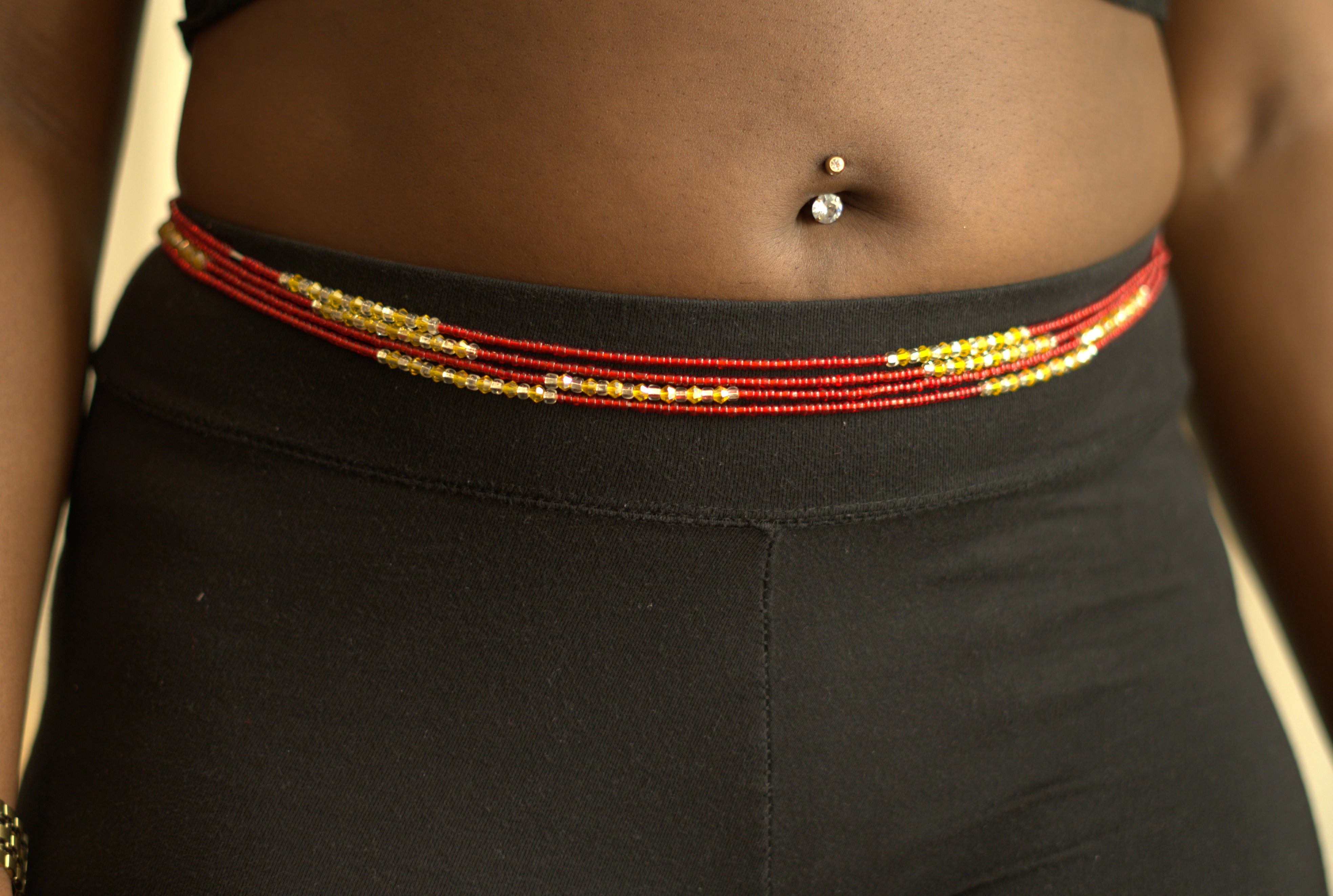 Red and Yellow Waistbeads