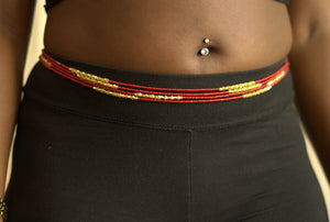 Red and Yellow Waistbeads