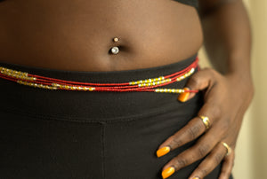 Red and Yellow Waistbeads